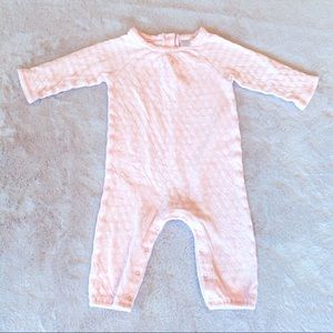 Nordstrom Baby Girl Double Knit Romper Pink 3M